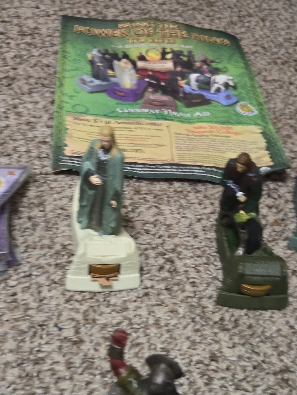 Burger King Lord of the Rings 2003 Mini Figure Toy Lot of 15 figurines w/ Cards